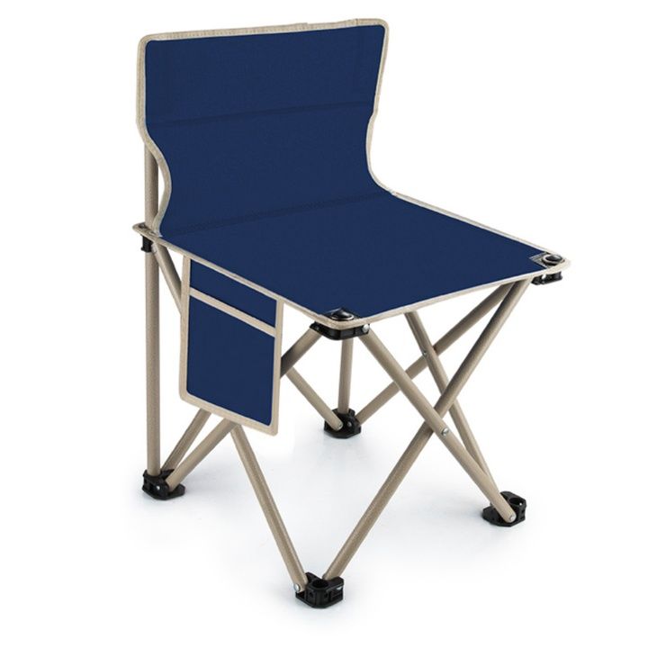 キャンプ用品 軽量折りたたみ式サイドポケット付きチェア