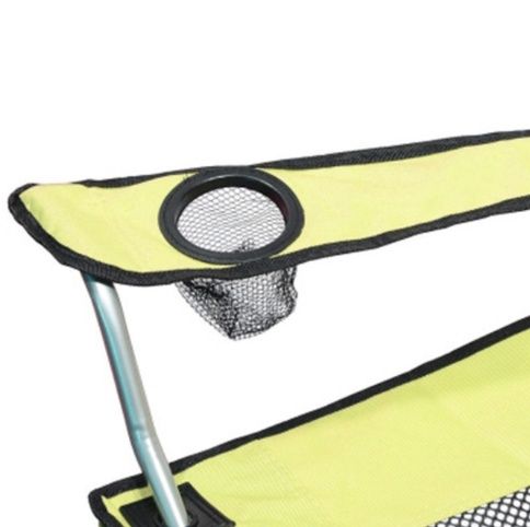 キャンプ用品 通気性抜群メッシュ背もたれ折りたたみ式肘掛けチェア