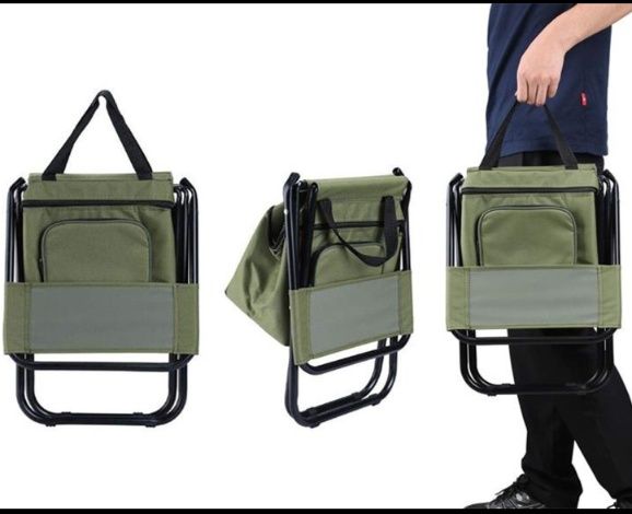 キャンプ用品 折り畳み椅子テーブル一体型 背もたれ付き