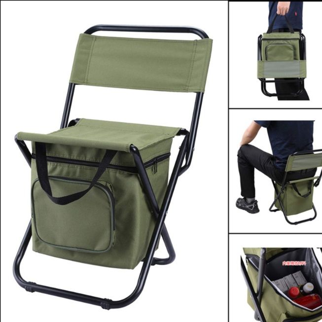 キャンプ用品 折り畳み椅子テーブル一体型 背もたれ付き