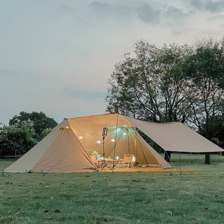 キャンプ用品 大型開放式ツールーム型ファミリーテント