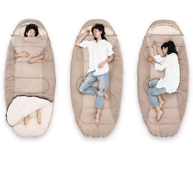 キャンプ用品 封筒型ゆったり快眠寝袋枕付き