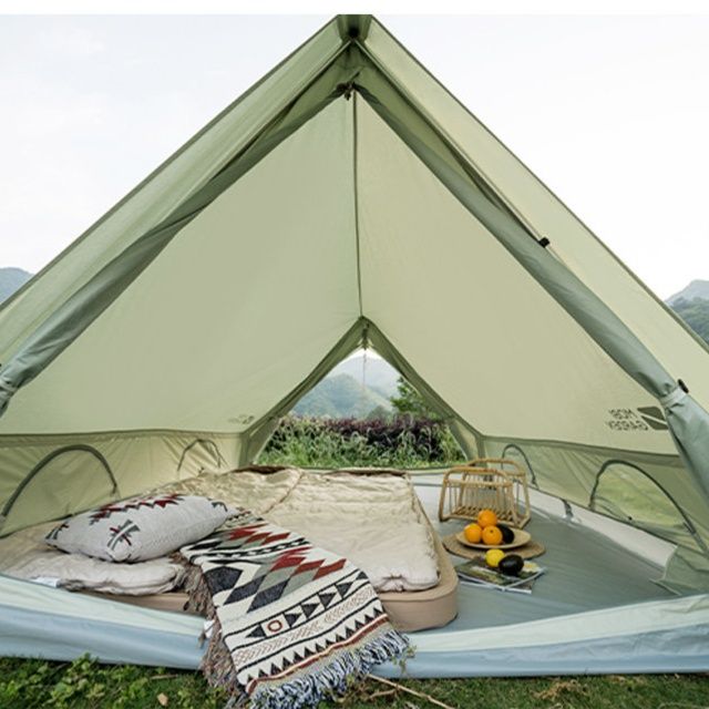 キャンプ用品 大型三角錐型ワンポールファミリーテント