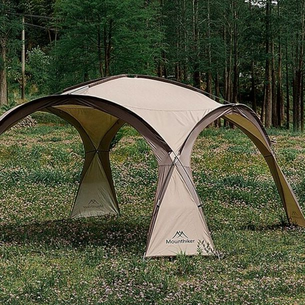 キャンプ用品 大型六角形日よけシェルター開放式休憩所用テント