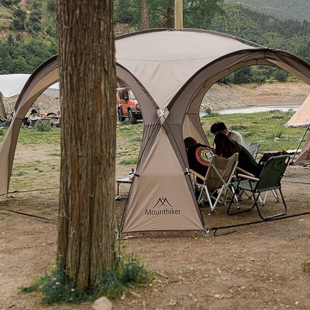 キャンプ用品 大型六角形日よけシェルター開放式休憩所用テント