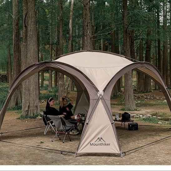 キャンプ用品 大型六角形日よけシェルター開放式休憩所用テント