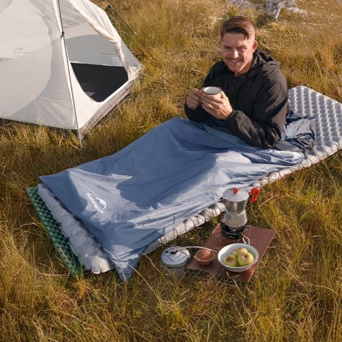 キャンプ用品 軽量封筒型寝袋アウトドア快適仕様