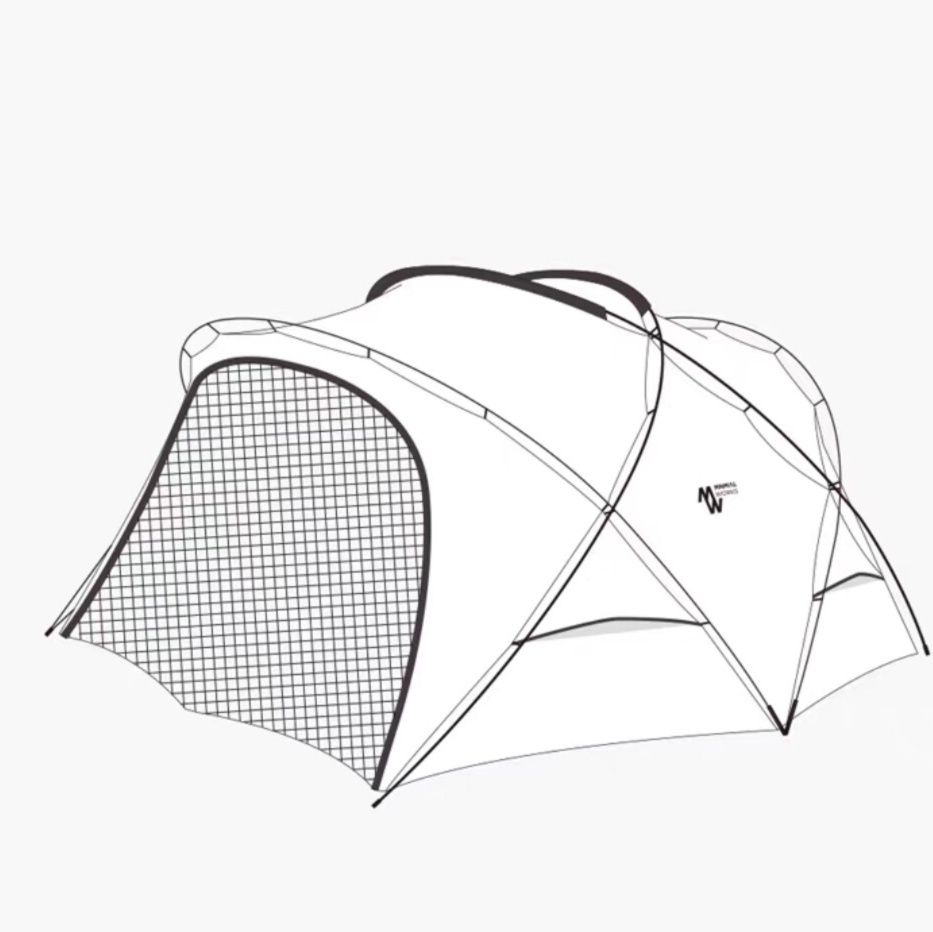 キャンプ用品 多人数対応大型トンネル構造ファミリーテント