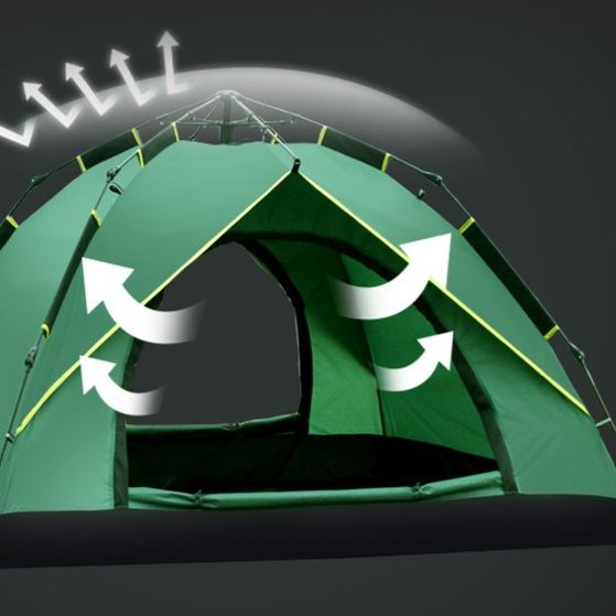 キャンプ用品 自動展開式ドーム型ファミリーテント