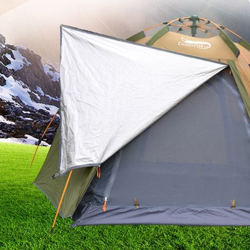 キャンプ用品 六角形自動設営ドーム型大型テント