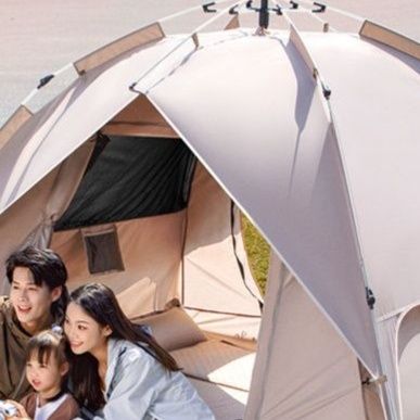 キャンプ用品 家族向け自動開閉式ドーム型テント