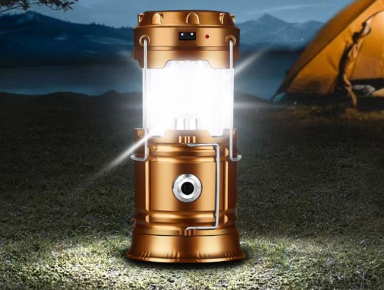 キャンプ用品 太陽光充電式多機能屋外照明ランタン