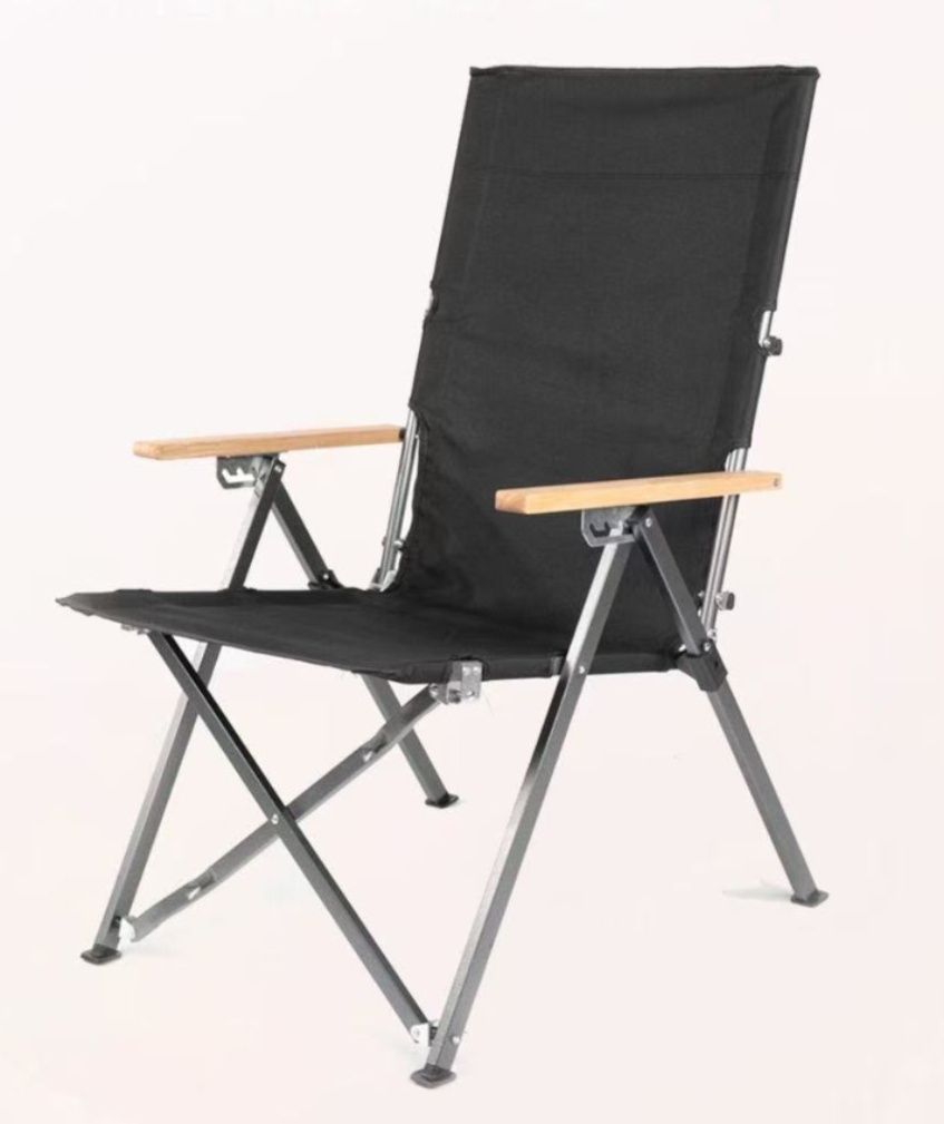 キャンプ用品 四段階調節高背折畳式アウトドアチェア