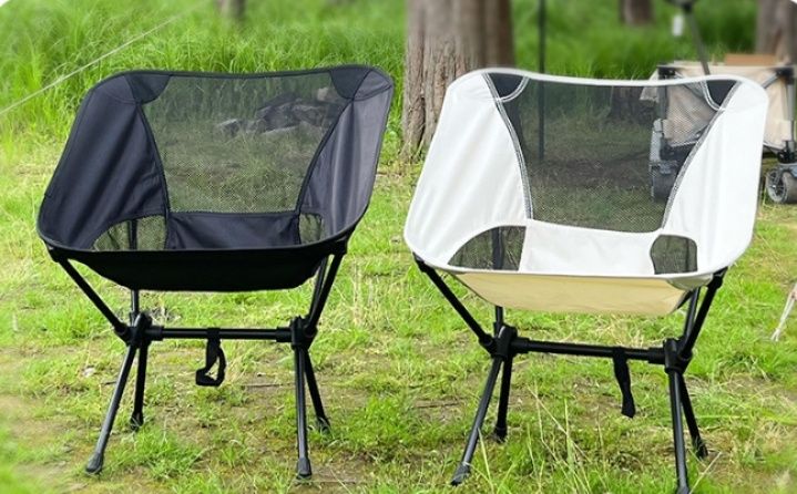 キャンプ用品 折りたたみ式軽量アウトドア月型チェア