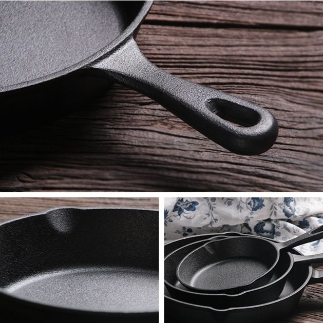 キャンプ用品 鋳鉄製フライパン ソロキャンプ用スキレット