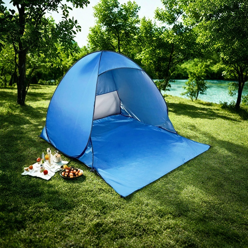 キャンプ用品 簡単設営ワンタッチ式ポップアップ日除けテント