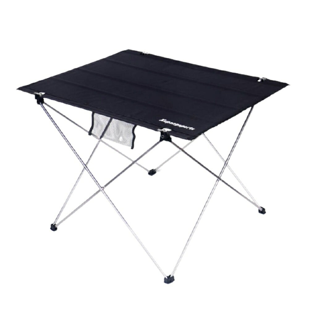 キャンプ用品 折りたたみ軽量黒色キャンプテーブル収納袋付き
