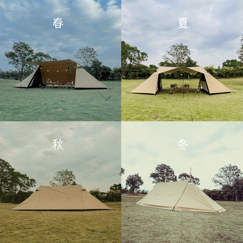 キャンプ用品 大型開放式ツールーム型ファミリーテント