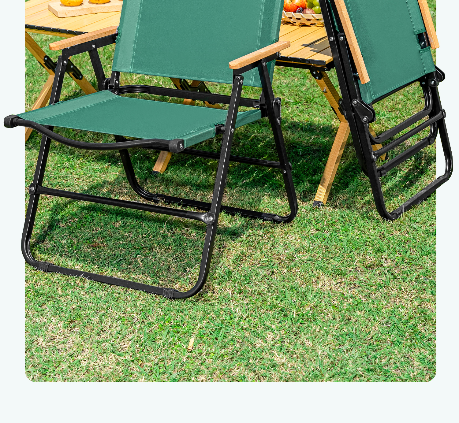 キャンプ用品 高耐荷重アウトドア折りたたみ椅子