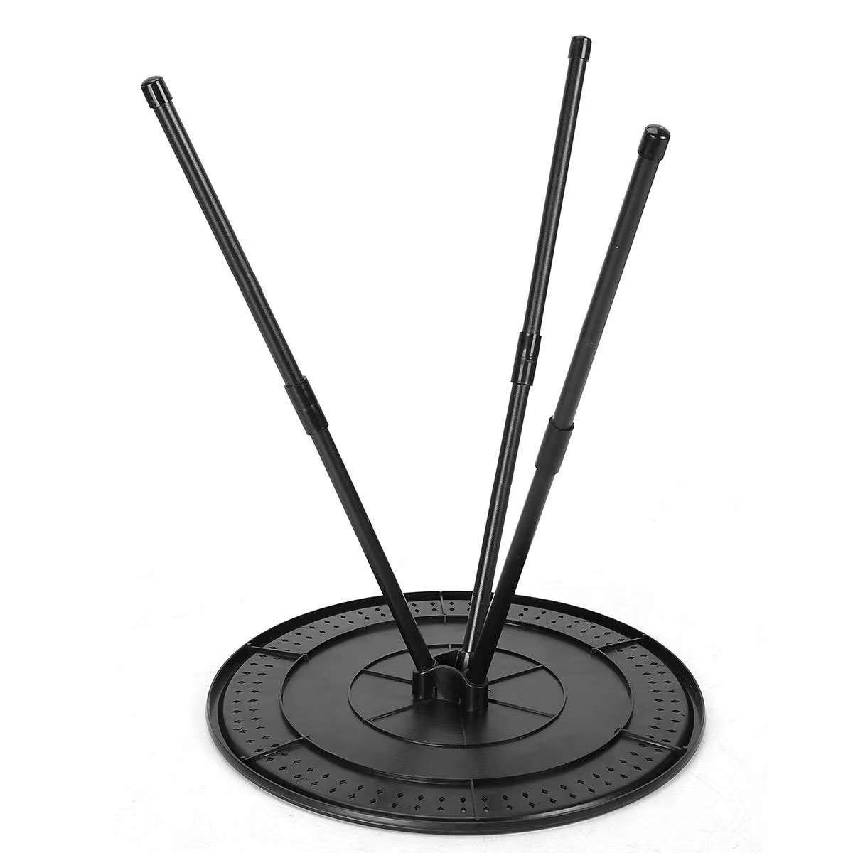 キャンプ用品  パンチング円形サイドテーブル 三脚タイプ