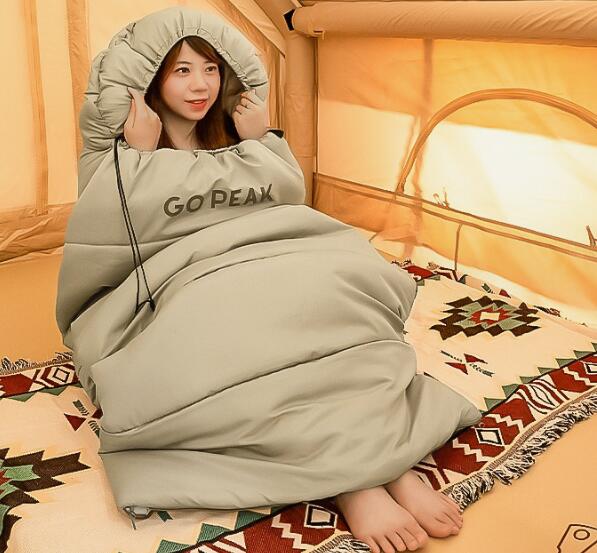 キャンプ用品 封筒型寝袋 保温抱き枕タイプ 冬用