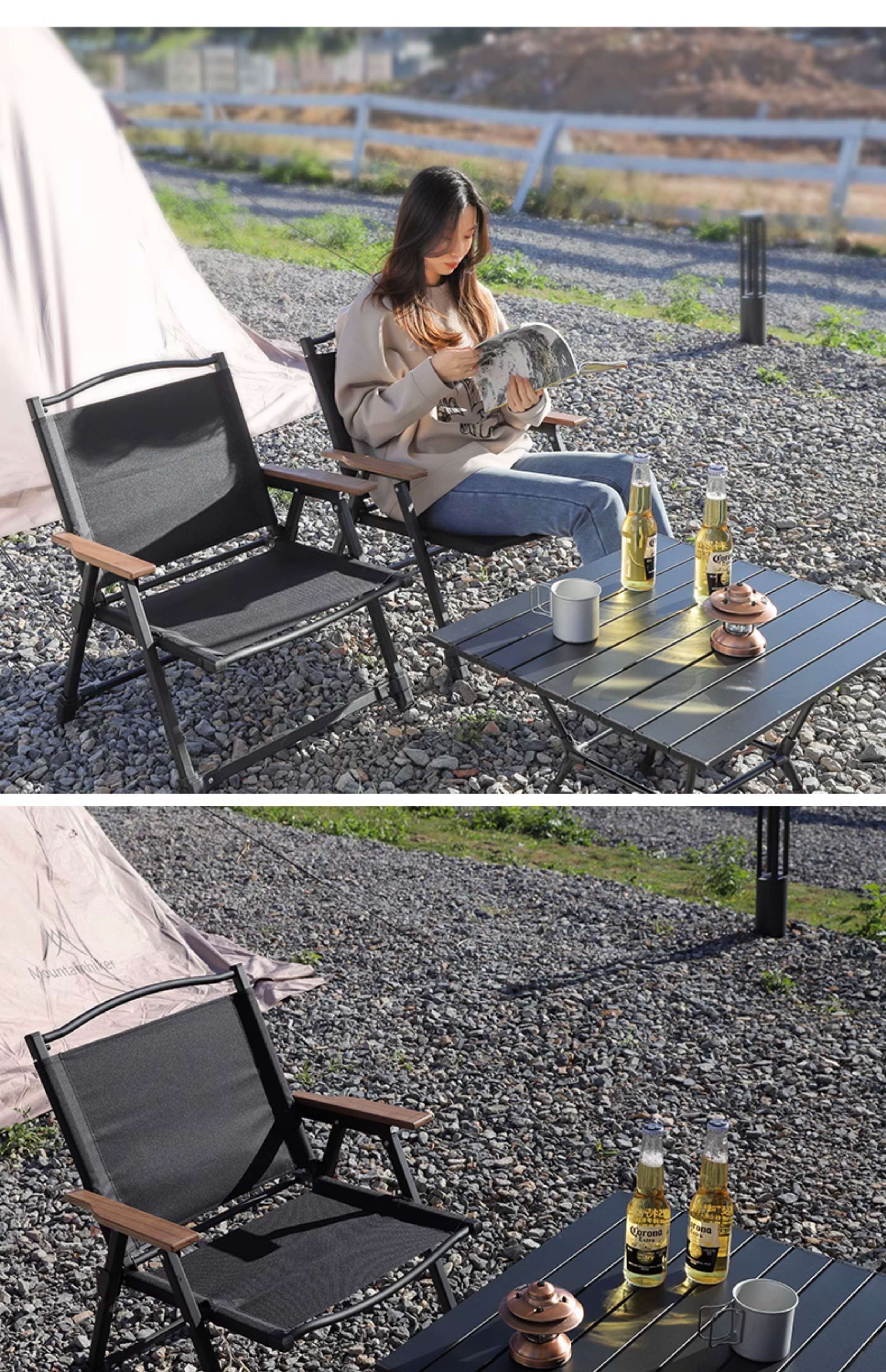 キャンプ用品  折りたたみ式キャンプチェア 渓流座り心地