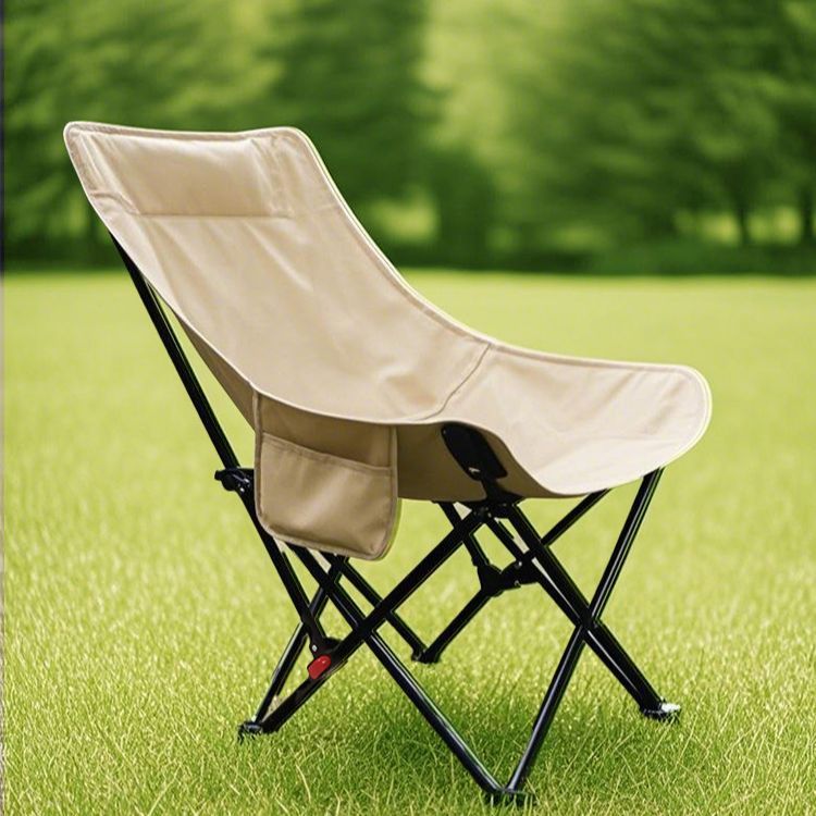 キャンプ用品 折りたたみ式ハイバック収納ポケット付きチェア