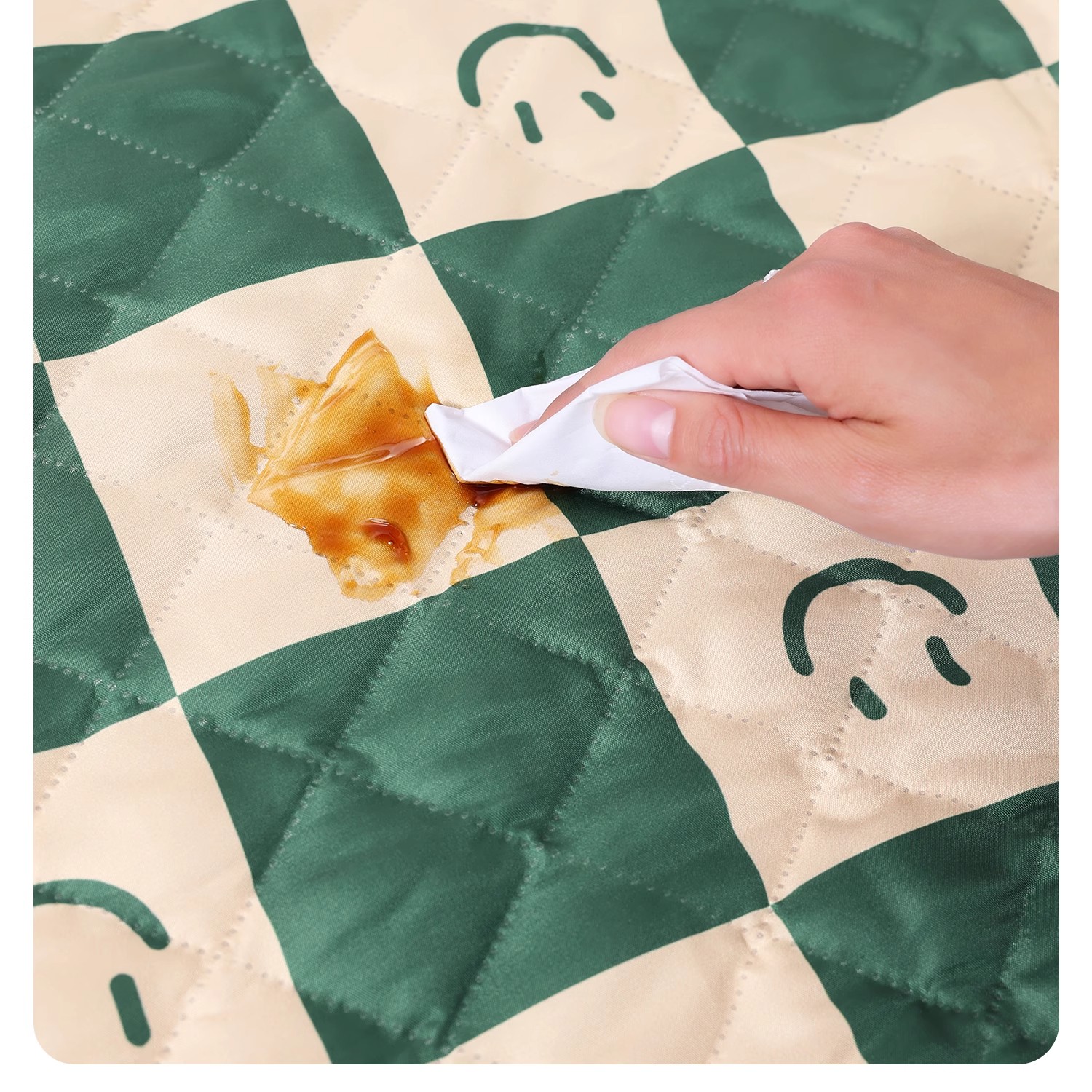 キャンプ用品 市松模様のピクニックマット