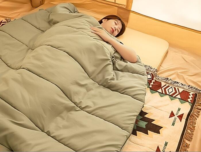 キャンプ用品 封筒型寝袋 保温抱き枕タイプ 冬用