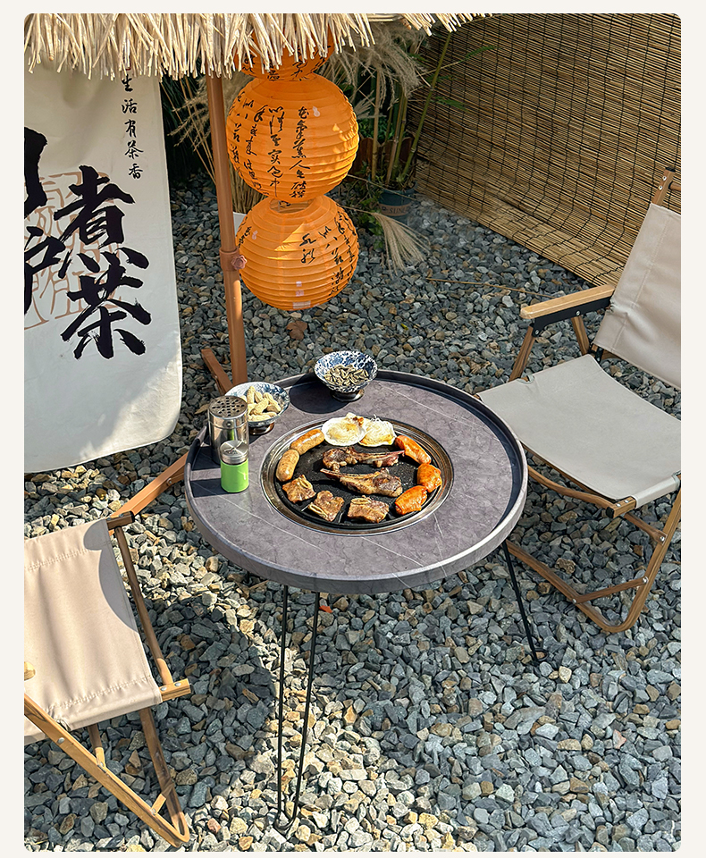キャンプ用品 円卓風ごちそう焚き火台