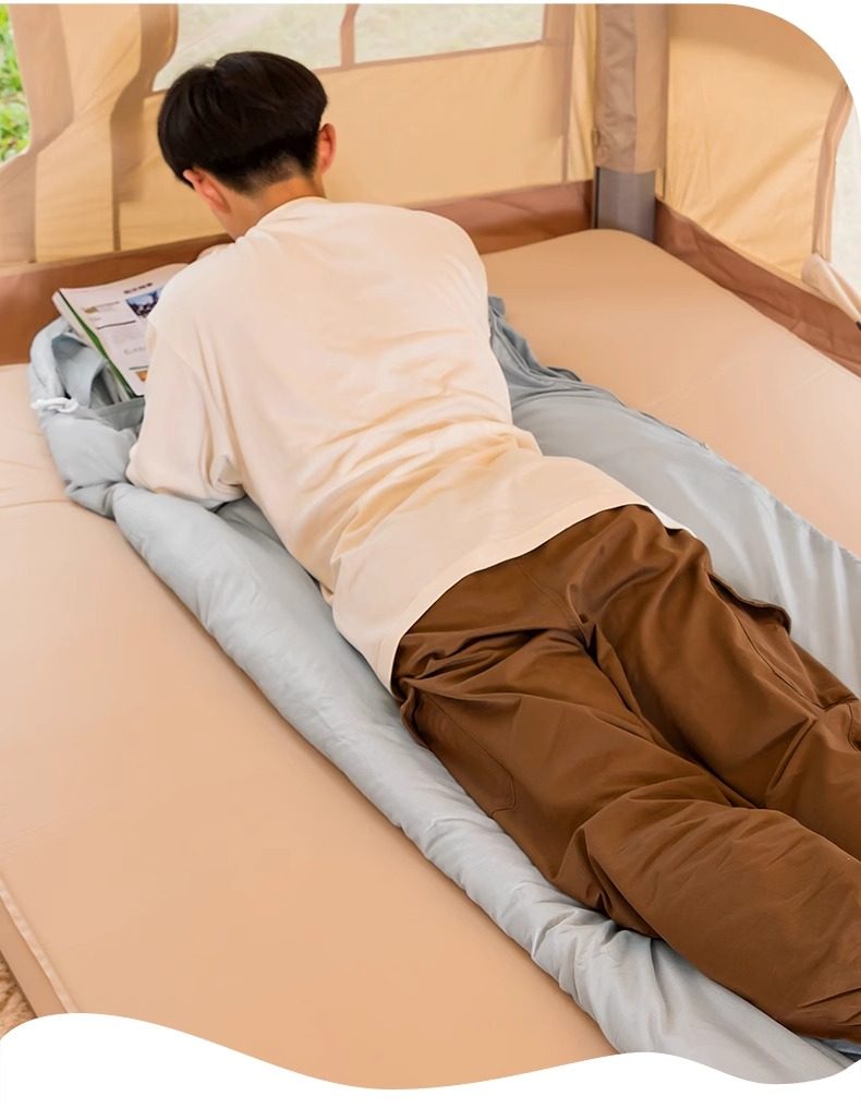 キャンプ用品 連結可能フード付き防水中綿寝袋