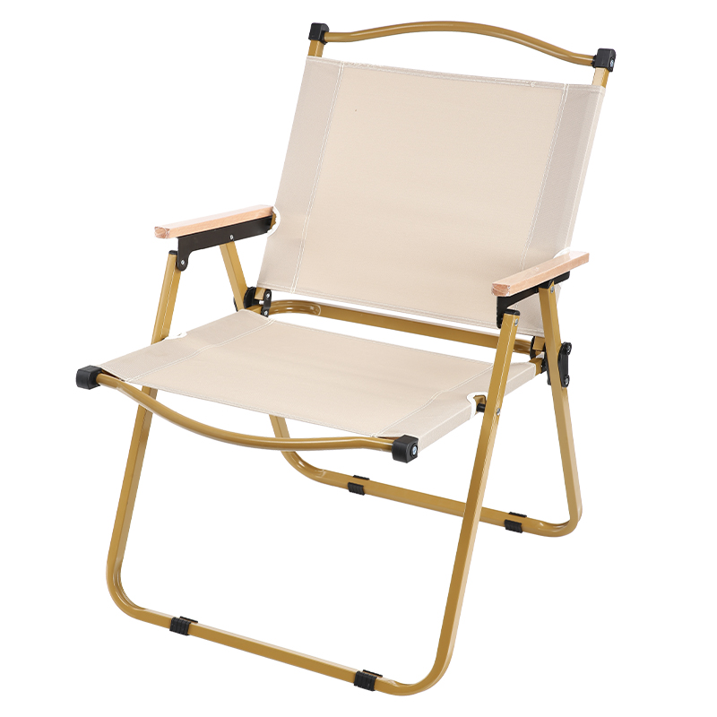 キャンプ用品 木製フレーム折りたたみ式ローチェア