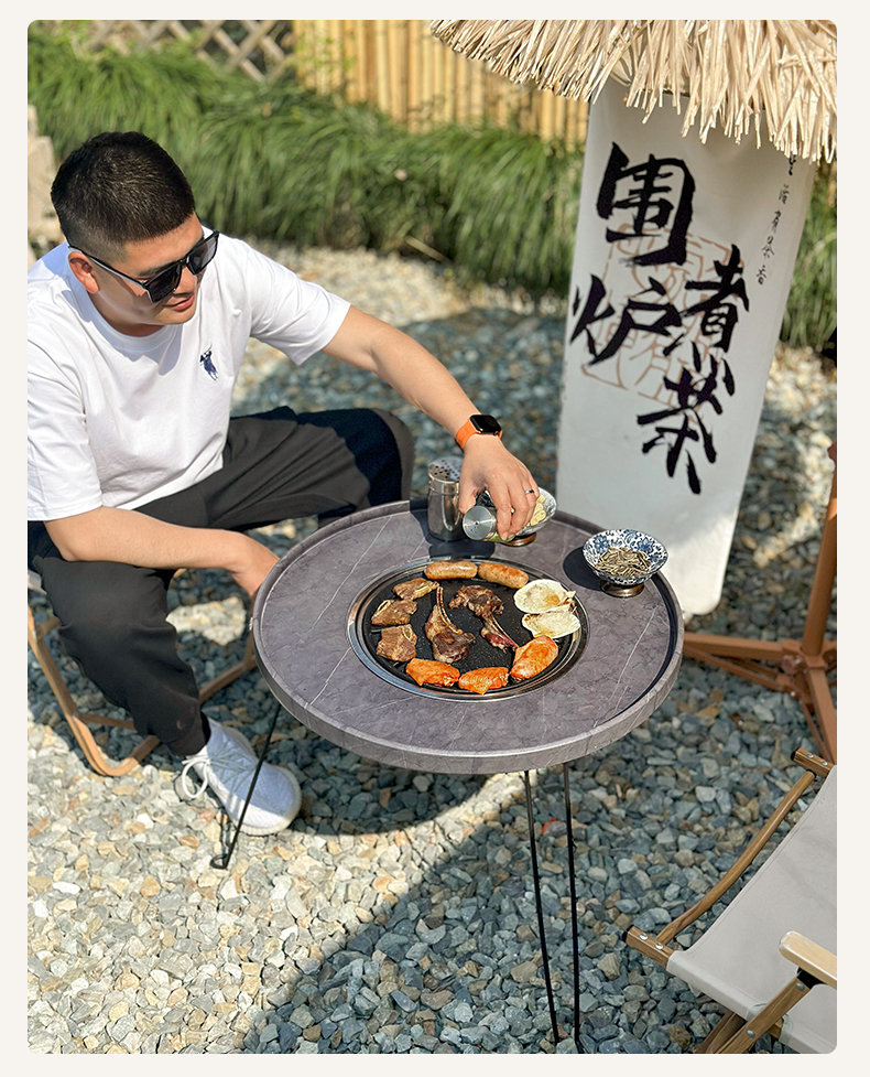 キャンプ用品 円卓風ごちそう焚き火台