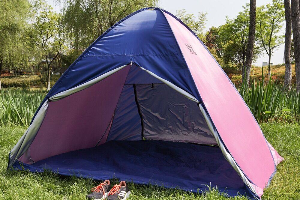 キャンプ用品 簡単設営ワンタッチ式軽量ドーム型テント