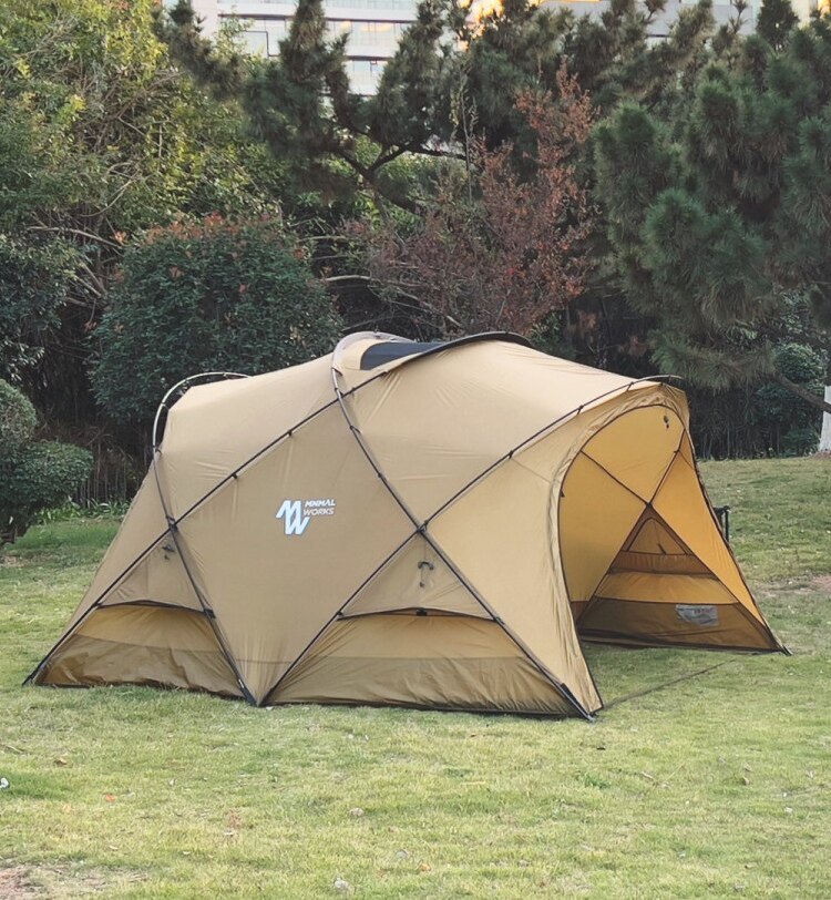 キャンプ用品 多人数対応大型トンネル構造ファミリーテント