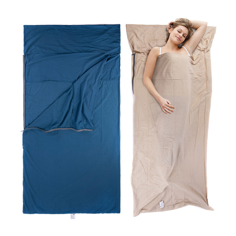 キャンプ用品 快適肌触り封筒型インナーシーツ寝袋