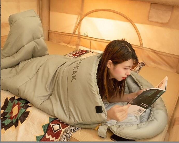 キャンプ用品 封筒型寝袋 保温抱き枕タイプ 冬用