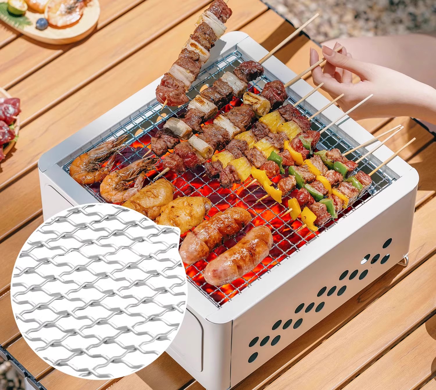 キャンプ用品 多機能コンパクト焚き火台