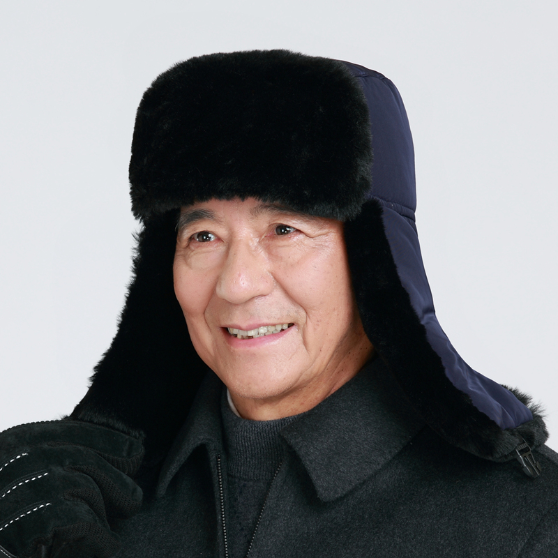 メンズ キャップ ボリュームファー付き防寒フライトキャップ