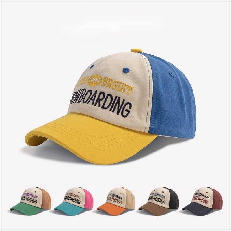 キャップ　メンズ 雪遊び刺繍入りバイカラーキャップ