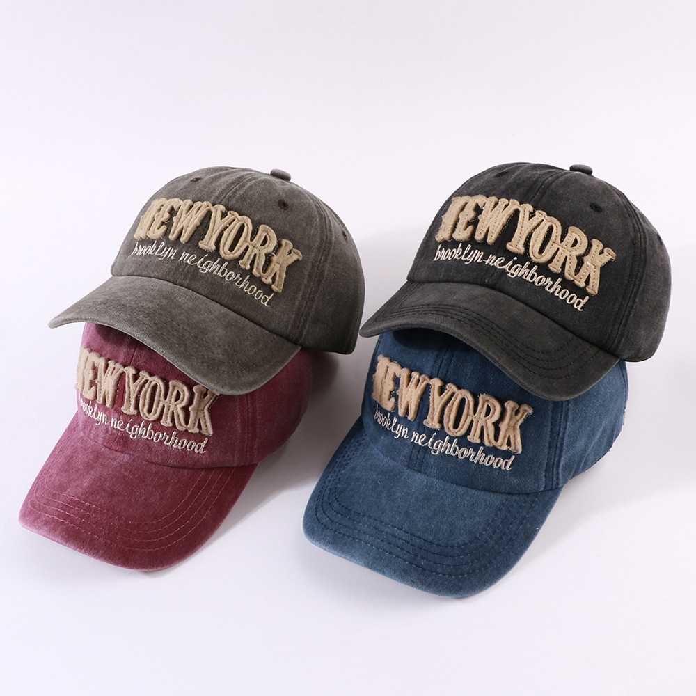 キャップ　メンズ ヴィンテージ風 立体刺繍入り帽子