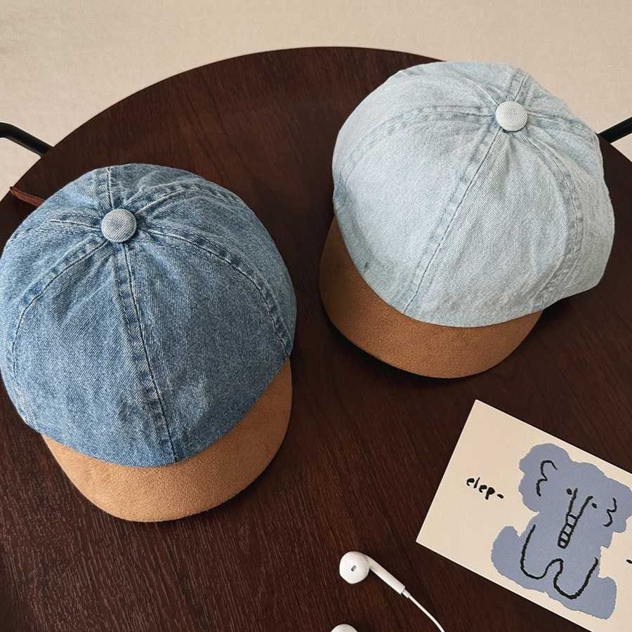 キャップ　メンズ デニムツートンベースボールキャップ