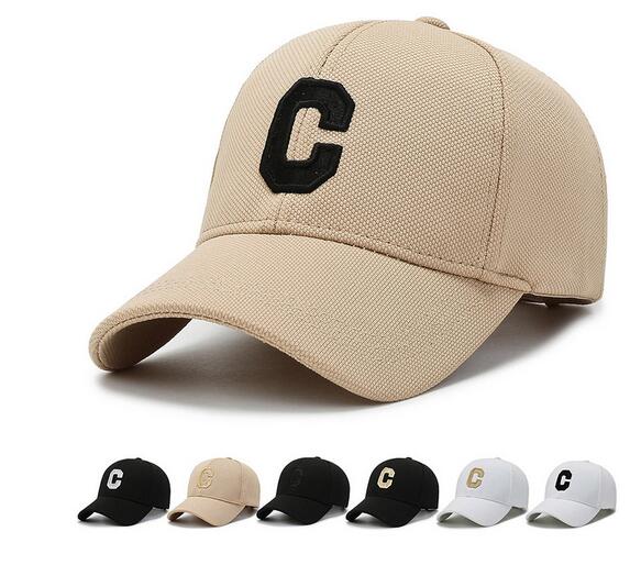 キャップ　メンズ シンプルCロゴ ベースボールキャップ 日除け帽子 全6色