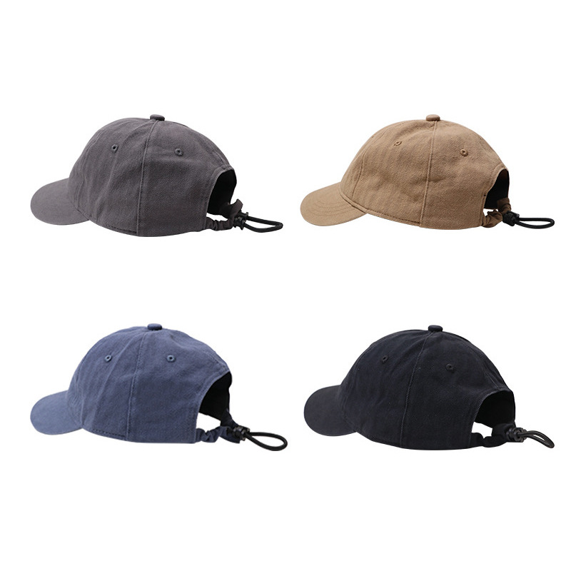 キャップ メンズ 紐付き素材感際立つベーシックキャップ