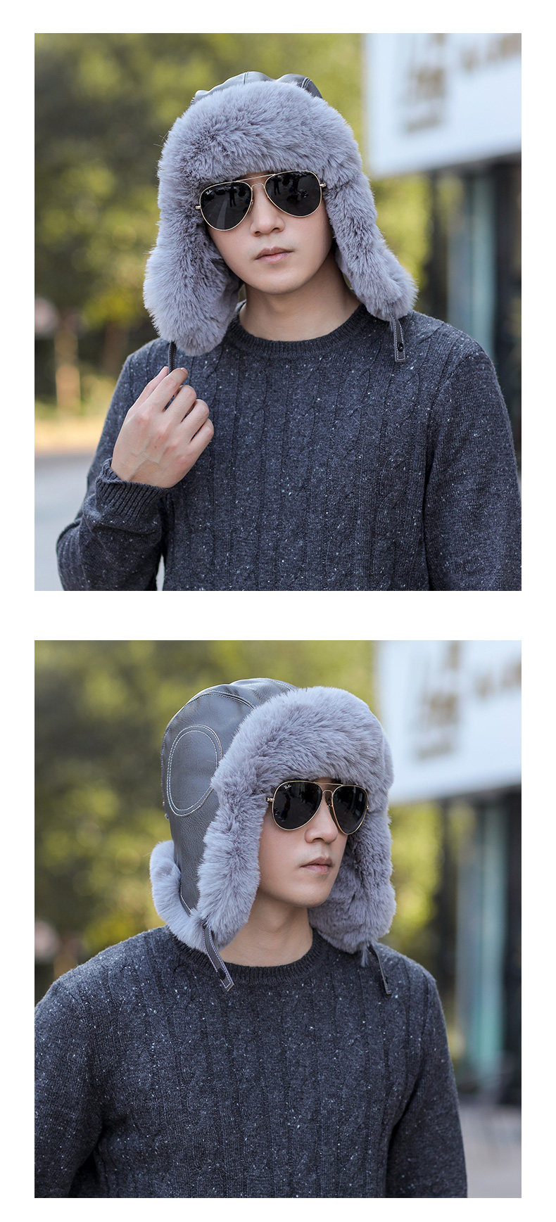 メンズ　キャップ　ファー　耳当て付き　防風　防寒　キャップ