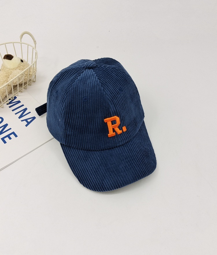 キャップ　メンズ コーデュロイ イニシャルキャップ