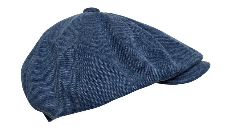 メンズ キャップ 八方縫製リネン調生地クラシックハンチング帽