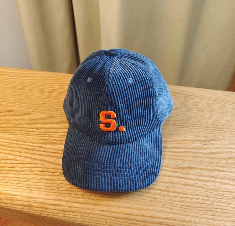 キャップ　メンズ コーデュロイ イニシャルキャップ