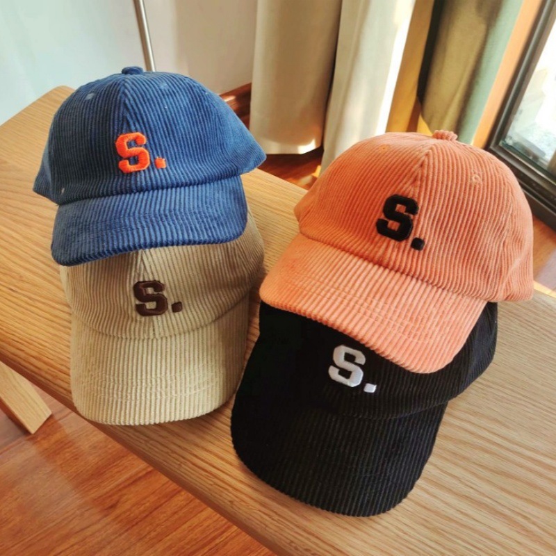キャップ　メンズ コーデュロイ イニシャルキャップ