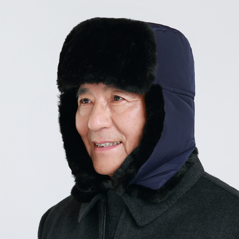 メンズ キャップ ボリュームファー付き防寒フライトキャップ